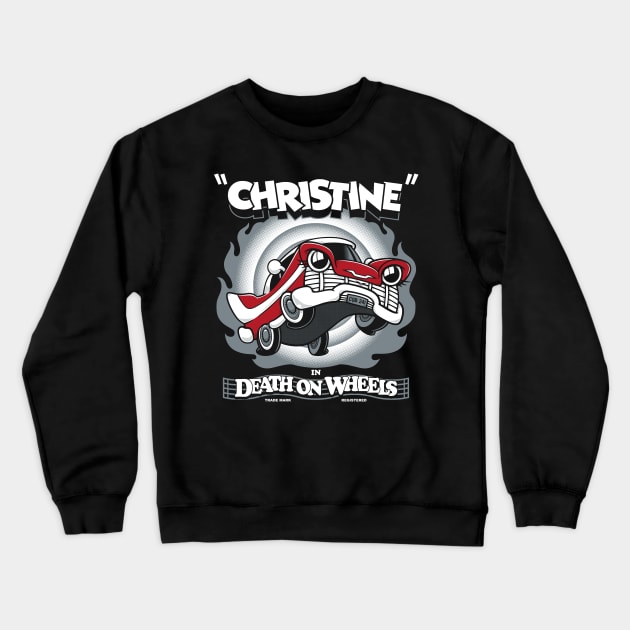 Vintage Cartoon Christine - Stephen King - Killer Car - Creepy Cute Horror Crewneck Sweatshirt by Nemons